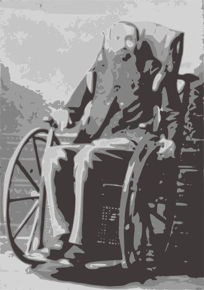Vintage Wheelchair Guy clipart