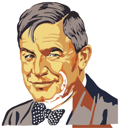 Vintage Will Rogers Portrait clipart