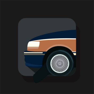 Vintage Wood Mini Van Icon clipart