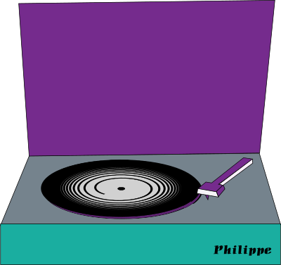 Vinyl Disc Player and Record clipart