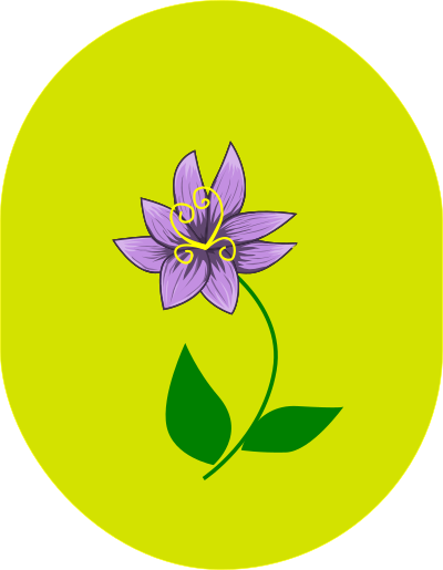 Violet flower clipart