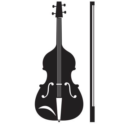 Violin musical instrument silhouette clipart