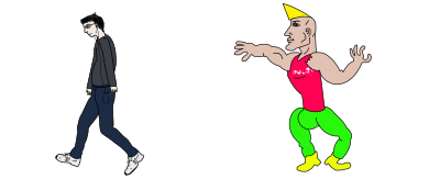 Virgin vs. Chad clipart