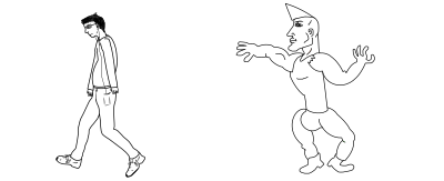 Virgin vs. Chad black and white template clipart