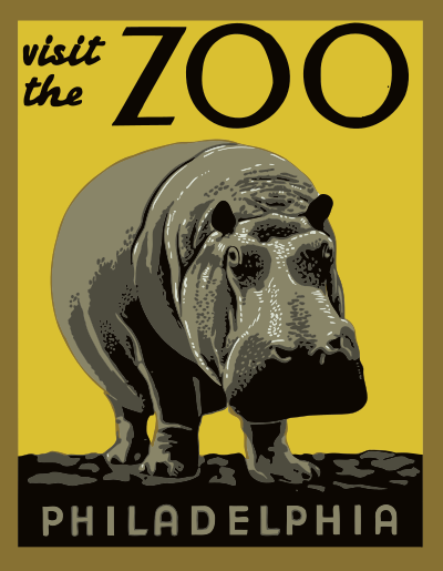 Visit the zoo poster 2 clipart