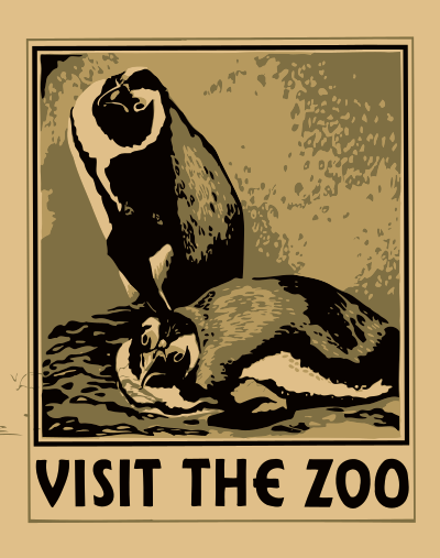 Visit the zoo poster 3 clipart