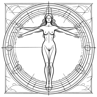 Vitruvian Woman clipart