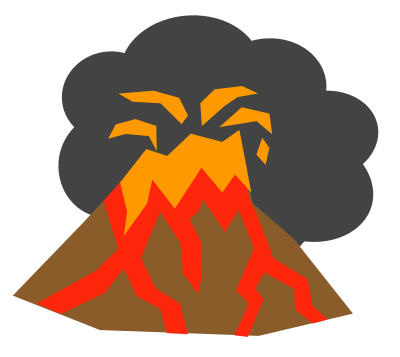Volcano clipart