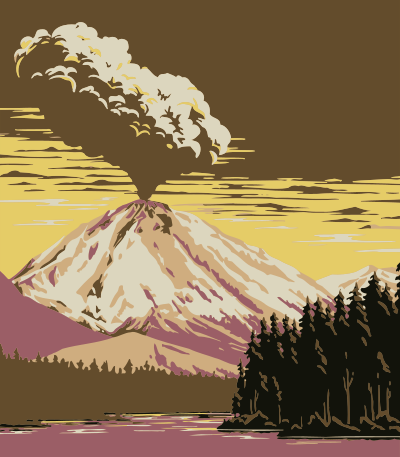Volcano clipart