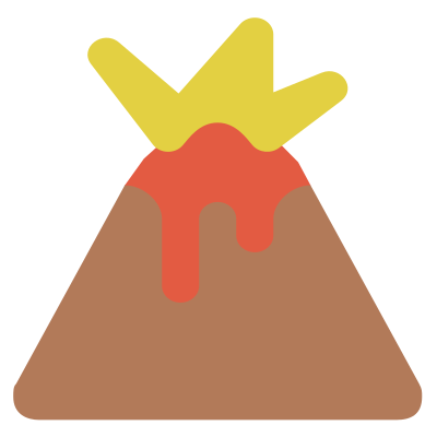 Volcano - Colour clipart