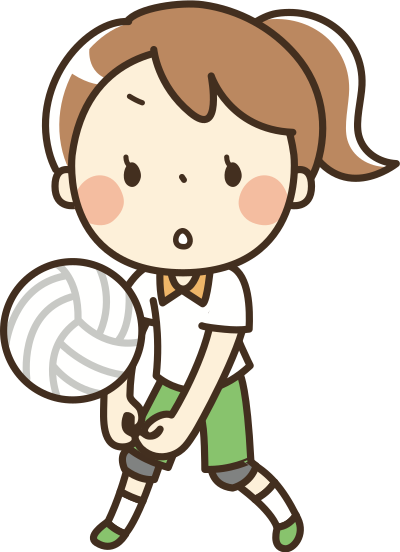 Volleyball Girl #1b clipart