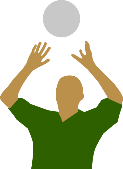 Volleyball player silhouette clipart