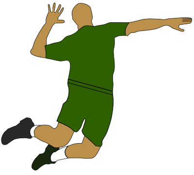 Volleyball spike announcement clipart