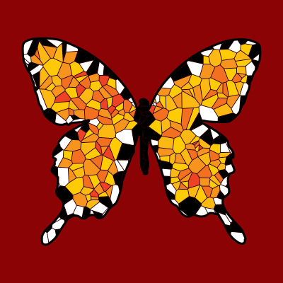 Voronoi Butterfly clipart