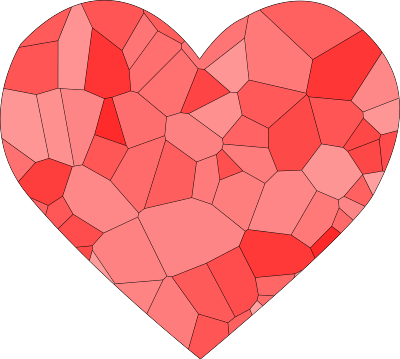Voronoi heart clipart