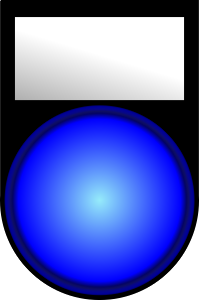 Voyant Bleu Allume - Blue Light ON clipart