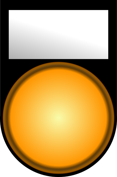 Voyant Orange Allume - Orange Light ON clipart