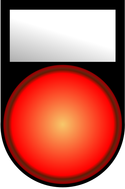 Voyant Rouge Allume - Red Light ON clipart