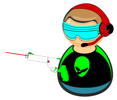 VR / computer gamer clipart