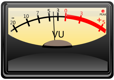 VU meter. Medidor VU clipart