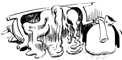 W Busch Der Haarbeutel 3C clipart