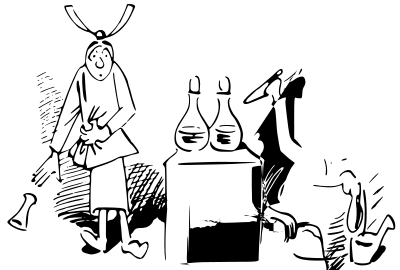 W Busch Der Haarbeutel 48 clipart