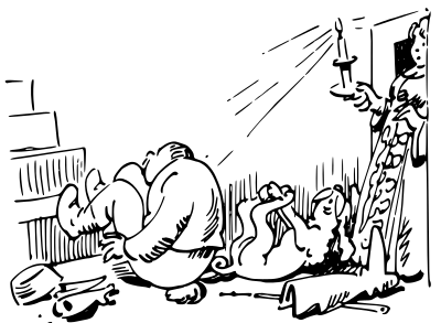 W Busch Der Haarbeutel 58 clipart
