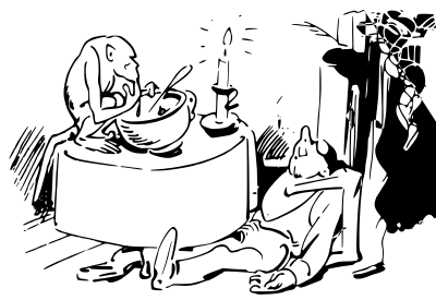 W Busch Der Haarbeutel 62 clipart