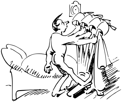 W Busch Der Haarbeutel 84 clipart