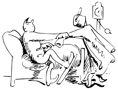 W Busch Der Haarbeutel 85 clipart