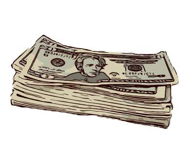 Wad of Cash - US Dollars clipart