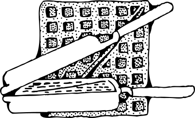 Waffle and waffle iron clipart