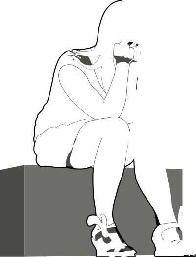 Waiting girl O by Rones clipart
