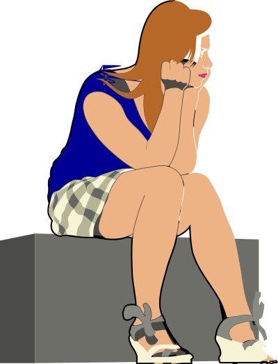 Waiting girl P by Rones clipart