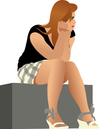 Waiting girl Ph by Rones clipart