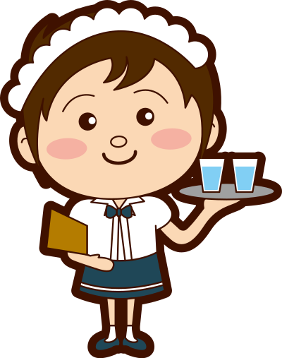 Waitress clipart