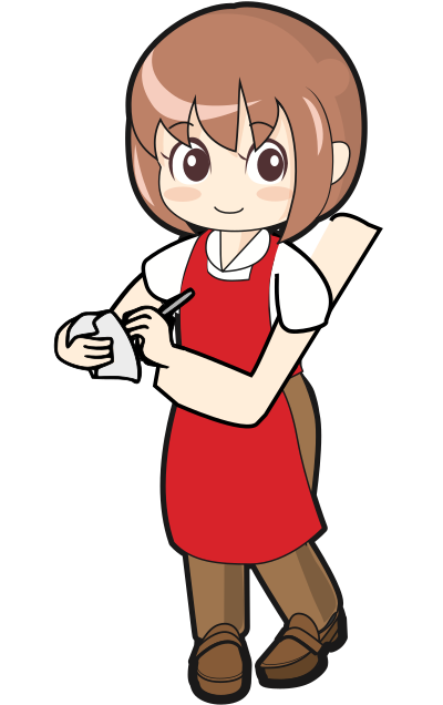 Waitress clipart