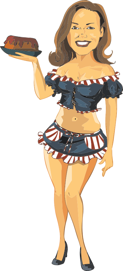 Waitress clipart