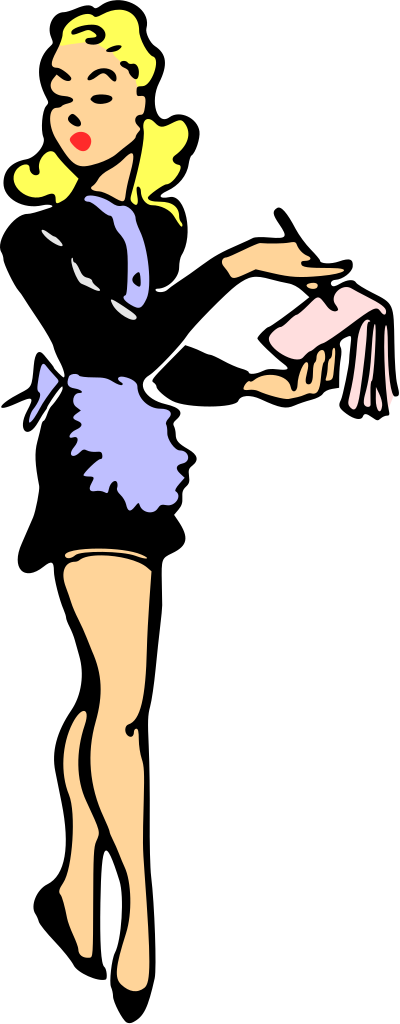 Waitress (colour) clipart