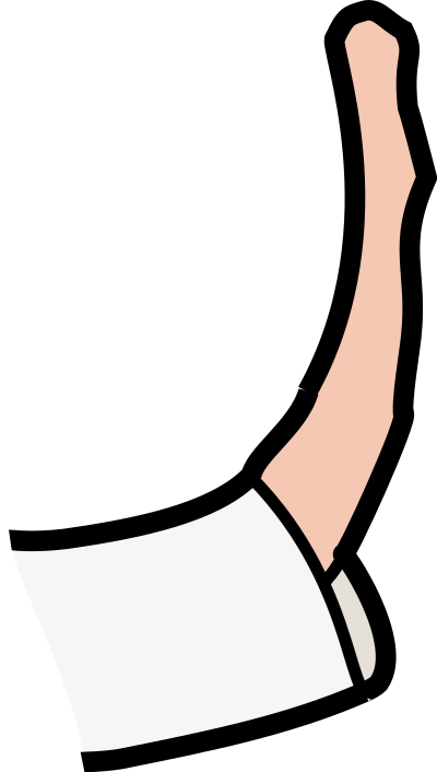 Waiving arm clipart
