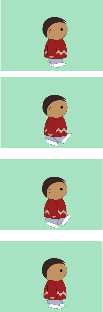Walk cycle - 4 frames clipart