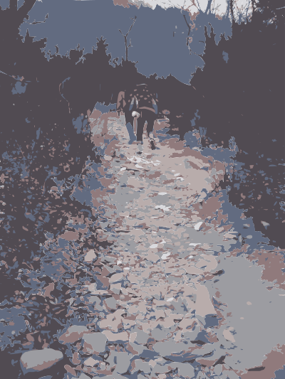 Walk in Chinese Mountains clipart