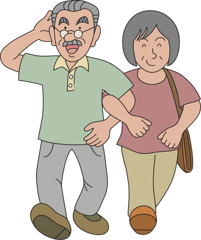 Walking Couple clipart