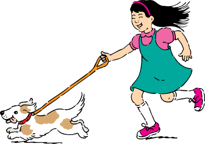Walking dog clipart