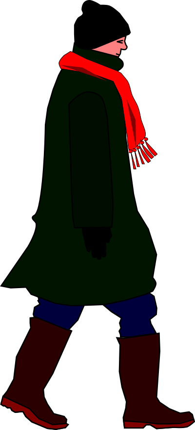 Walking in Winter clipart