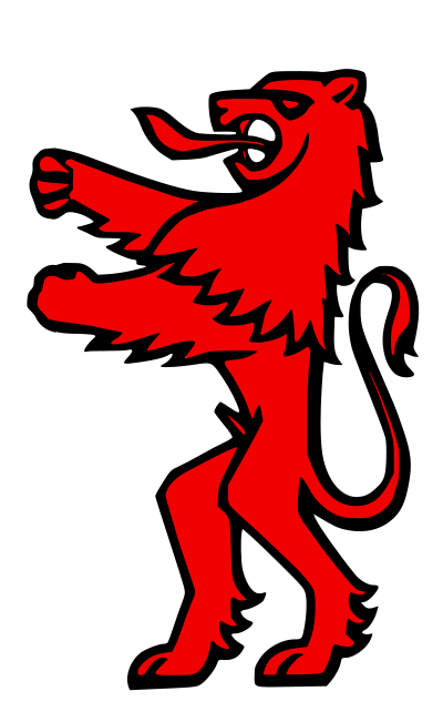 Walking Red Lion clipart