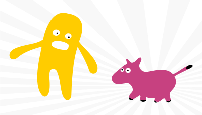 Walking the dog clipart