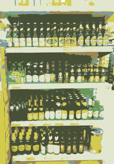 Wall of beers clipart