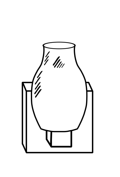 Wall sconce with square base clipart