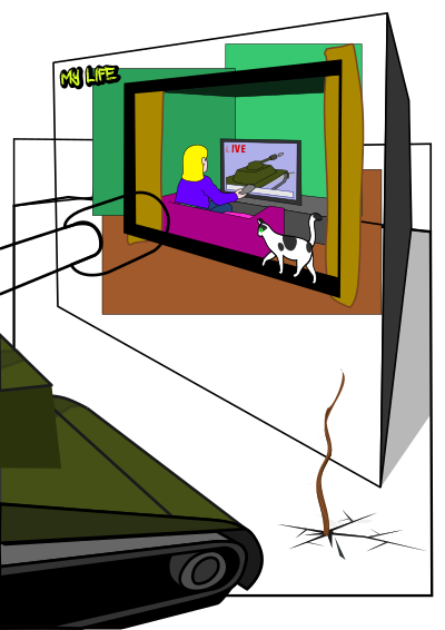 War on TV touches me clipart